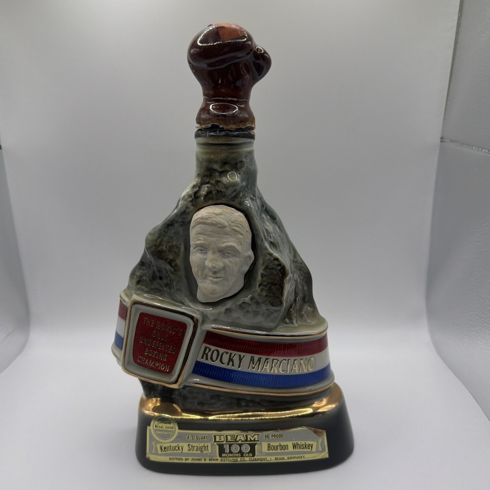 Vintage Jim Beam‎ Rocky Marciano Boxing Champion Decanter Empty